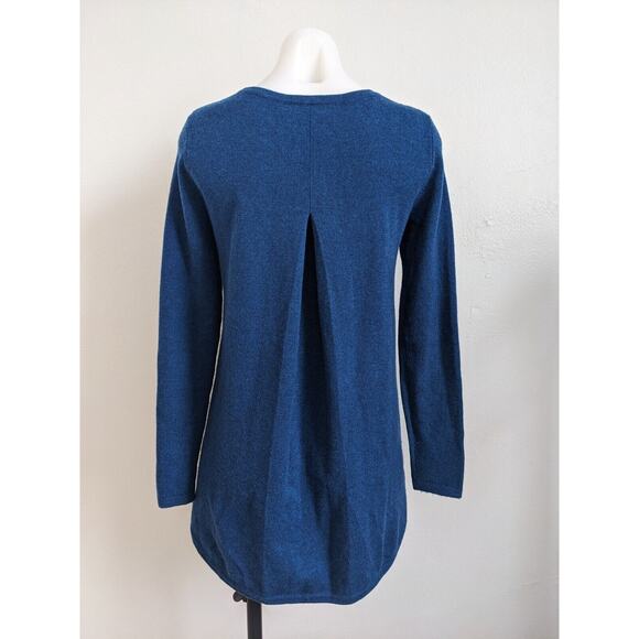 Kinross Cashmere Womens Sz XS Crew Neck Sweater Blue 100% Cashmere Long Sleeves - Picture 6 of 8